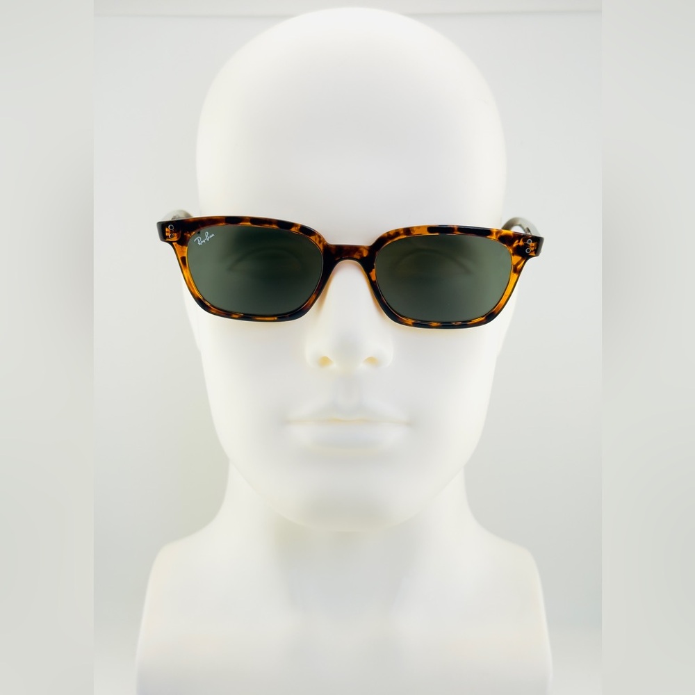 Ray-Ban Tortoiseshell Frame Sunglasses with Green Lenses